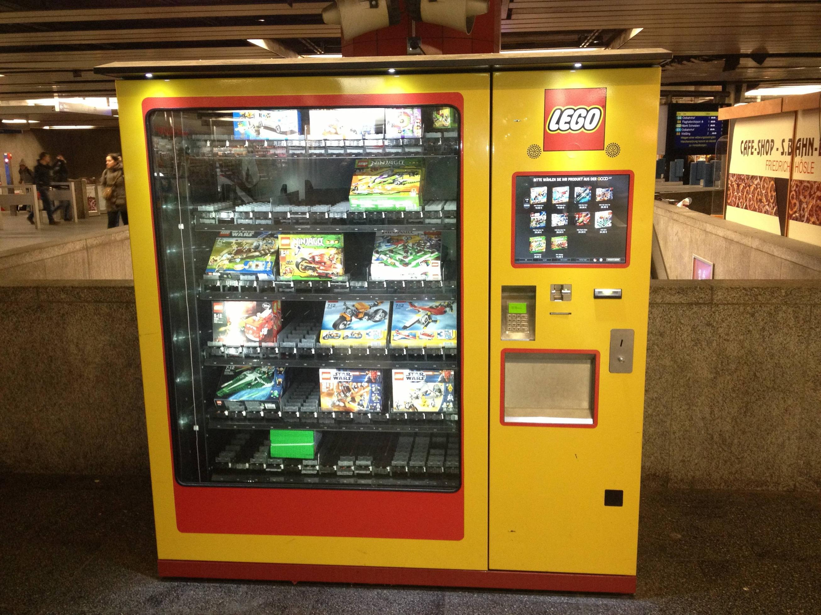 Lego Vending Machine At The Munich Train Station In Germany