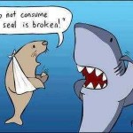 Do Not Consume If Seal Is Broken, Shark Has A Lot To Think About