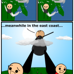 Don't Get In The Way Of The Giant Weather Reporter In Comic By Cyanide & Happiness