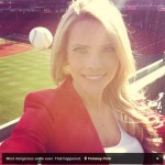 Reporter Takes A Selfie When A Homerun Ball Nearly Hits Her