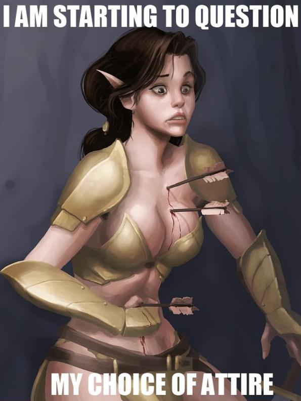 Sexy Battle Armor Elf Realizes Her Mistakes With A Few