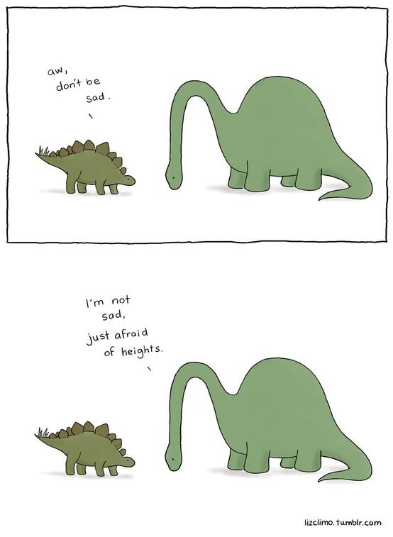 Brachiosaurus Is Sad He’s Afraid Of heights, Lizclimo Comics